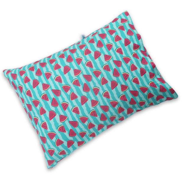 Watermelon Love - Toddler Pillow with 100% Cotton Removable cover - 20 X 15 Inches | Children Pillows