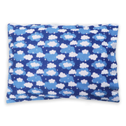 Blue Clouds - Toddler Pillow with 100% Cotton Removable cover - 20 X 15 Inches | Children Pillows
