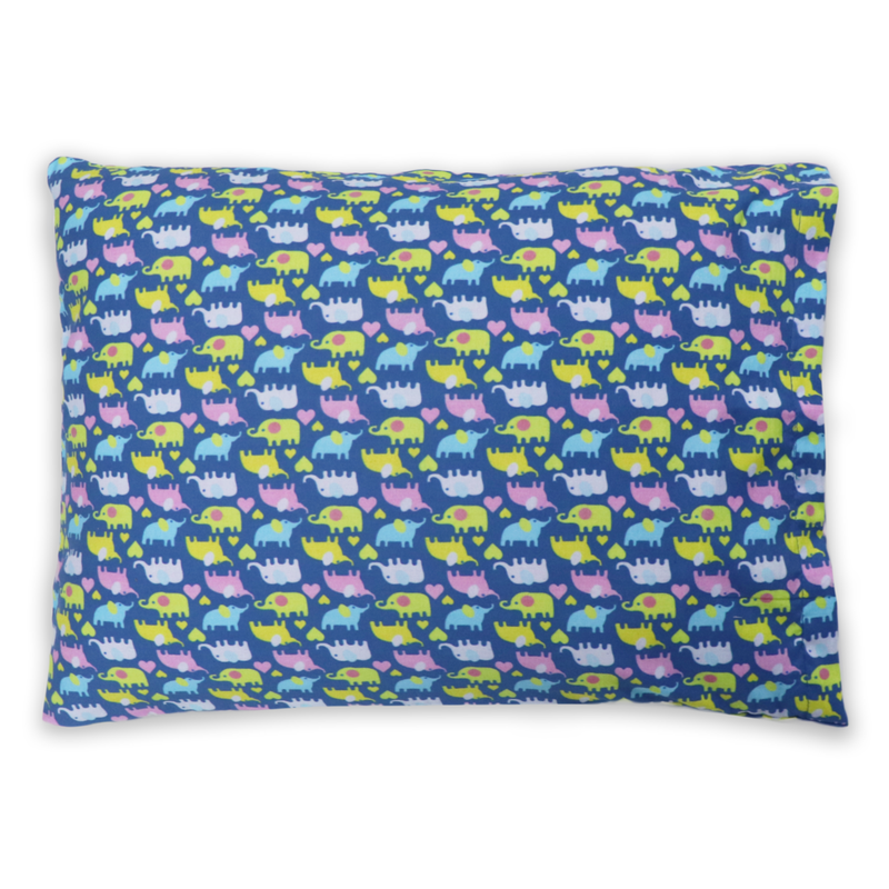 Dancing Elephants Toddler Pillows with 100% Cotton Removable cover - 20 X 15 Inches | Children Pillows