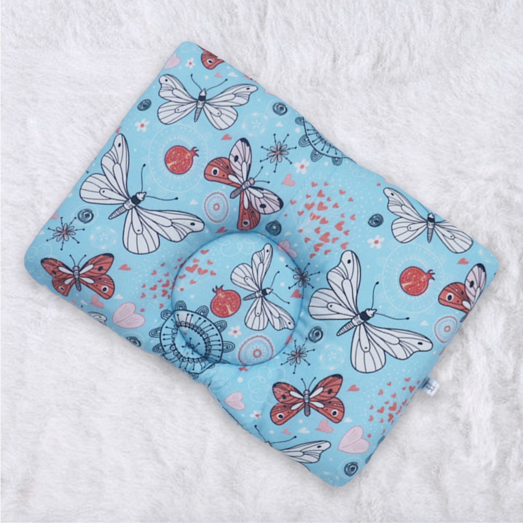 Blue Butterfly New Born Pillow | Baby Pillow | Head Shaping Pillow