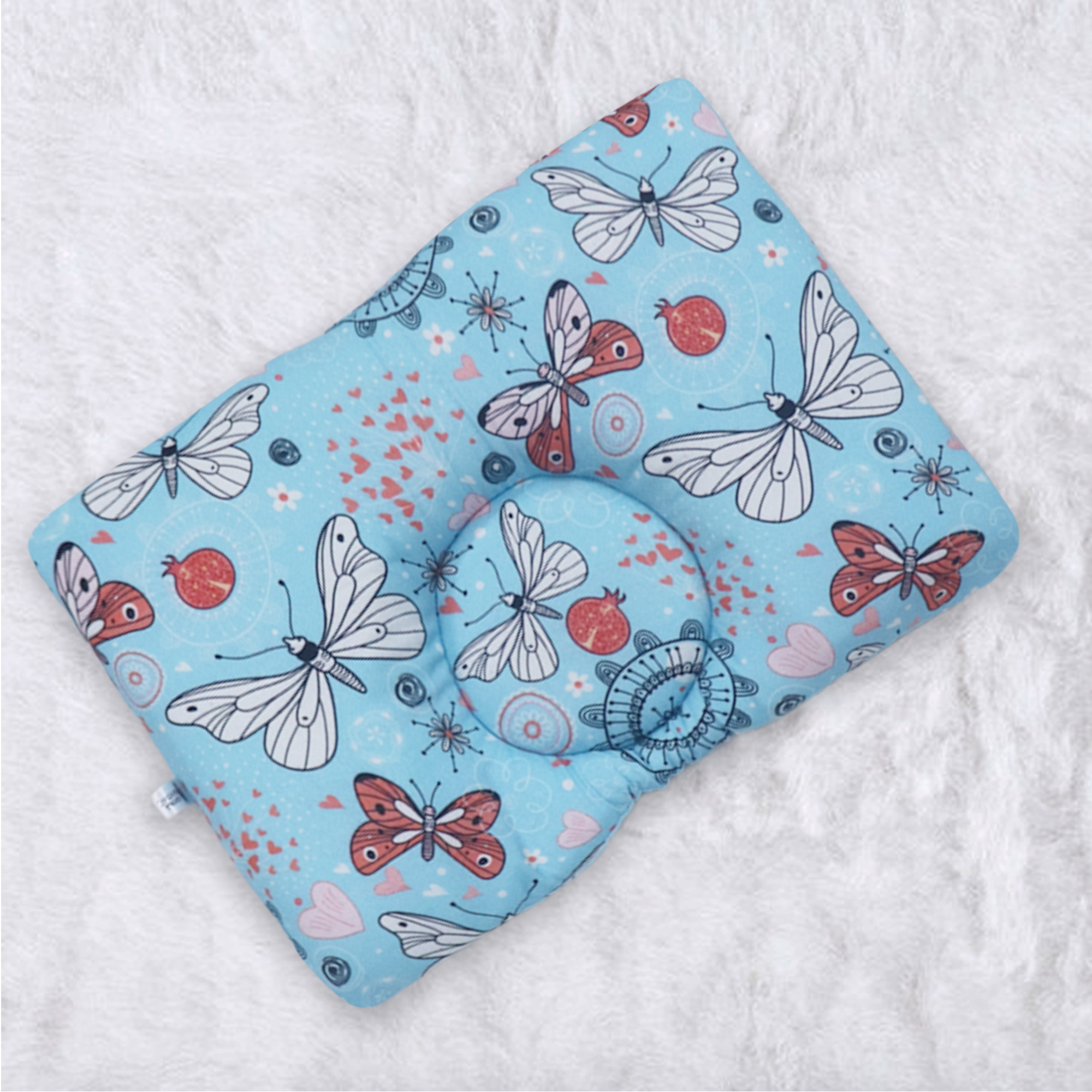 Blue Butterfly New Born Pillow | Baby Pillow | Head Shaping Pillow