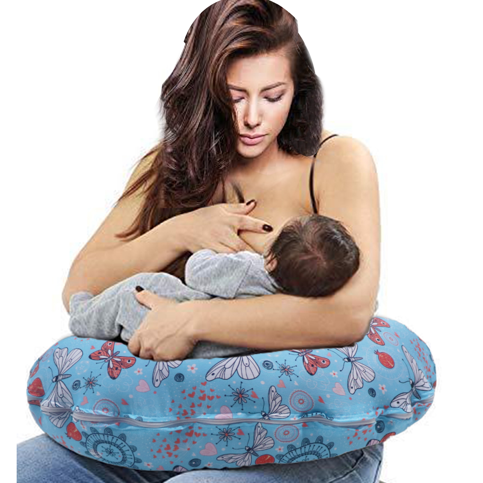 Blue Butterfly - Baby Feeding Pillow | Nursing Pillow | Breastfeeding Pillow