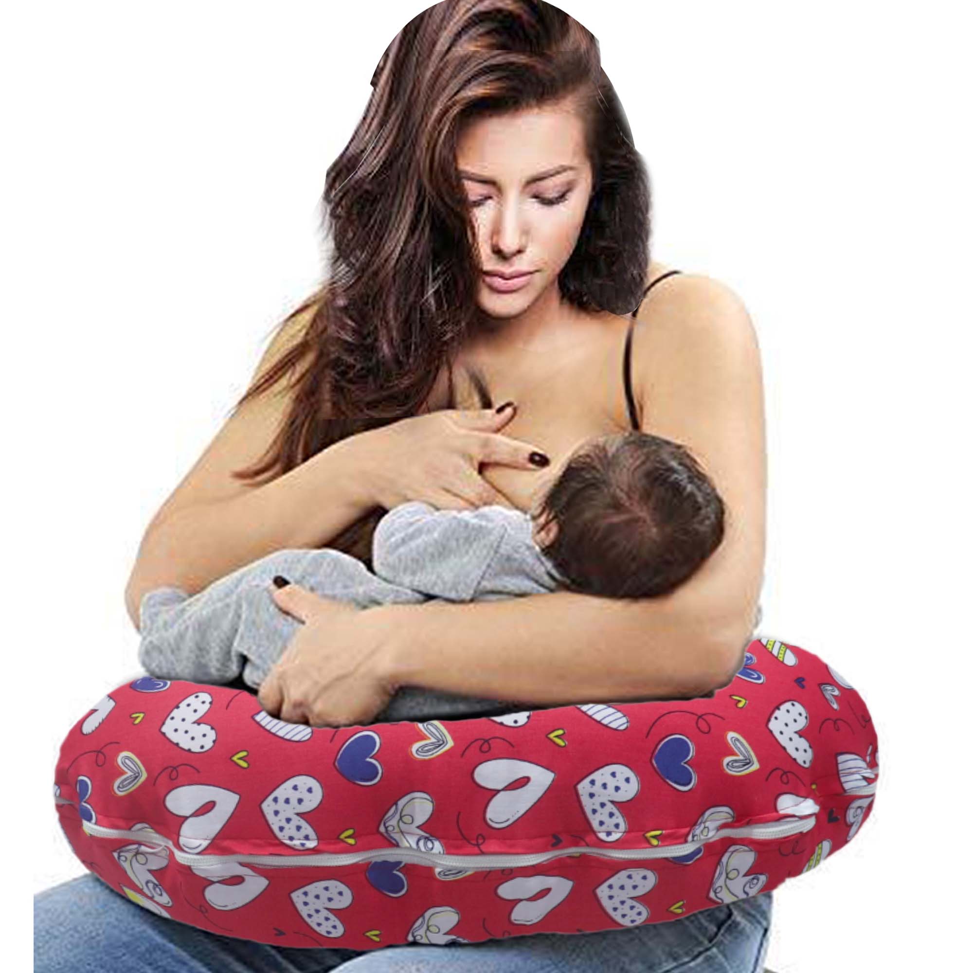 Heart Story - Baby Feeding Pillow | Nursing Pillow | Breastfeeding Pillow