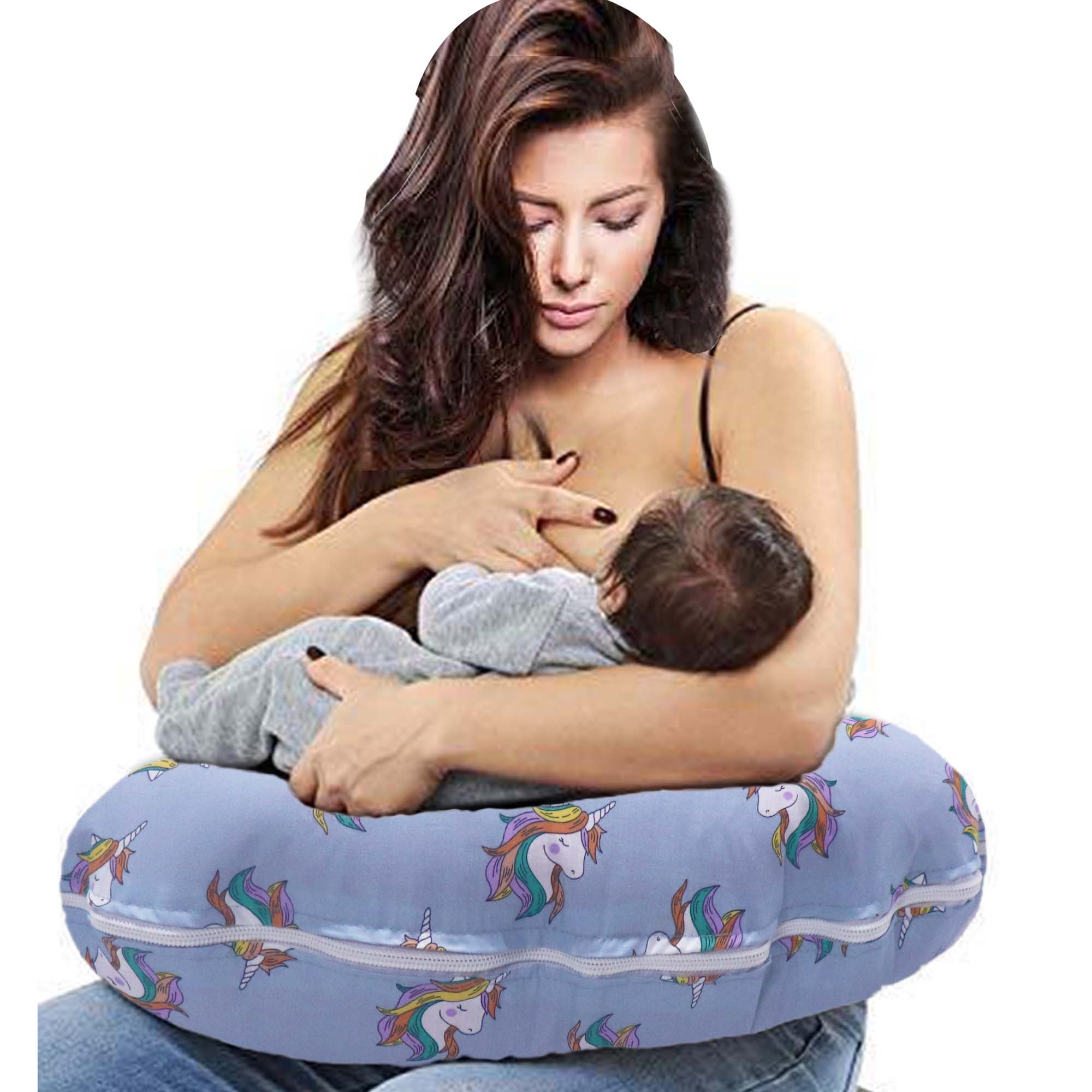 Grey Unicorn - Baby Feeding Pillow | Nursing Pillow | Breastfeeding Pillow