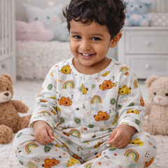 Orange Koala | Checkered Muslin | Soft Unisex Muslin Set for New Born to 6 Years