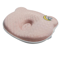 Pink Teddy Kitten Memory Foam Head Shaping Pillow for Baby
