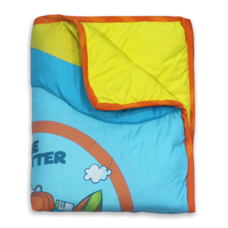 Kradyl Kroft 6 Pc Bedding Set for Infants | Baby Bedding Set | Baby Mattress with Quilt | Side Pillows | Head Pillow (Globetrotter)