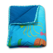Kradyl Kroft 6 Pc Bedding Set for Infants | Baby Bedding Set | Baby Mattress with Quilt | Side Pillows | Head Pillow (Friends of The Ocean)