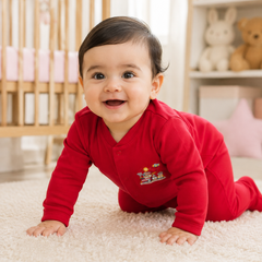 Set of 3 Unisex Full Sleeve Romper Bodysuit | Cotton Jersey Fabric - My Home