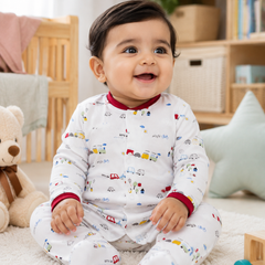 Set of 3 Unisex Full Sleeve Romper Bodysuit | Cotton Jersey Fabric - My Home