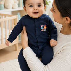 Set of 3 Unisex Full Sleeve Romper Bodysuit | Cotton Jersey Fabric - Big City