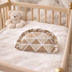 Kradyl Kroft Rai Mustard Seeds Head Shaping Pillow with 100% Cotton Removable Cover | New Born Pillow for Flat Head Prevention - Beige
