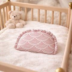 Kradyl Kroft Rai Mustard Seeds Head Shaping Pillow with 100% Cotton Removable Cover | New Born Pillow for Flat Head Prevention - Pink Shells