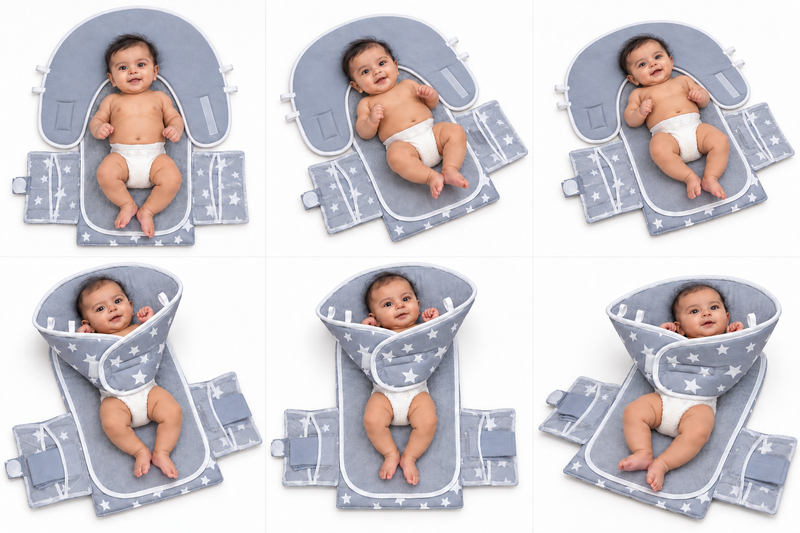 Born Star Grey Diaper Changing Mat for Baby