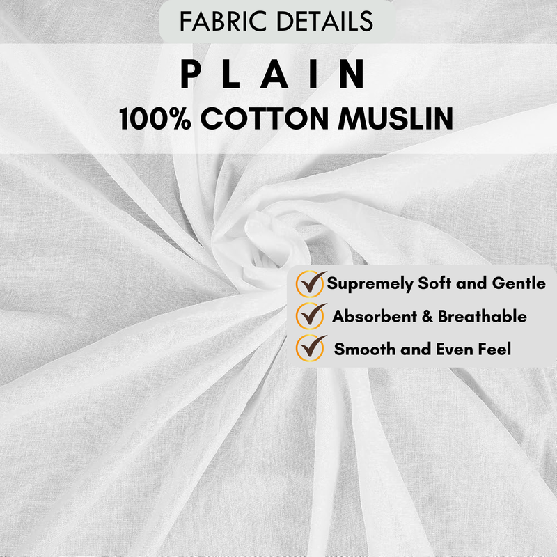 Set of 2 100% Cotton Muslin Jhablas | Sleeveless Baby Jhablas - Blue Penguin Plus