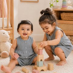 Grey Baby Girl Sleeveless Top and Shorts Set | Premium Crinkled Double Layered Muslin