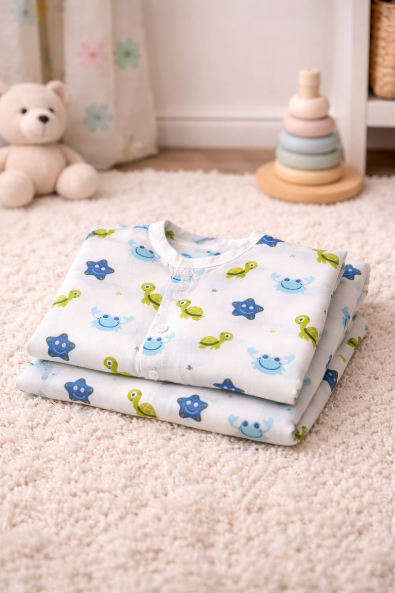 Starsy | Checkered Muslin | Soft Unisex Muslin Set for New Born to 6 Years