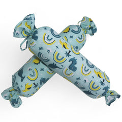Teal Dinos - Set of 2 Side Pillows for Kids above 12 Years