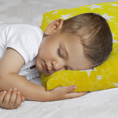 Born Star Yellow Toddler Pillows with 100% Cotton Removable cover - 20 X 15 Inches | Children Pillows