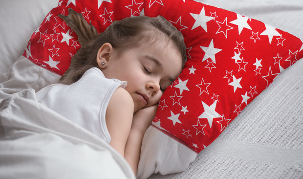 Born Star Red Toddler Pillows with 100% Cotton Removable cover - 20 X 15 Inches | Children Pillows