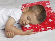 Born Star Red Toddler Pillows with 100% Cotton Removable cover - 20 X 15 Inches | Children Pillows