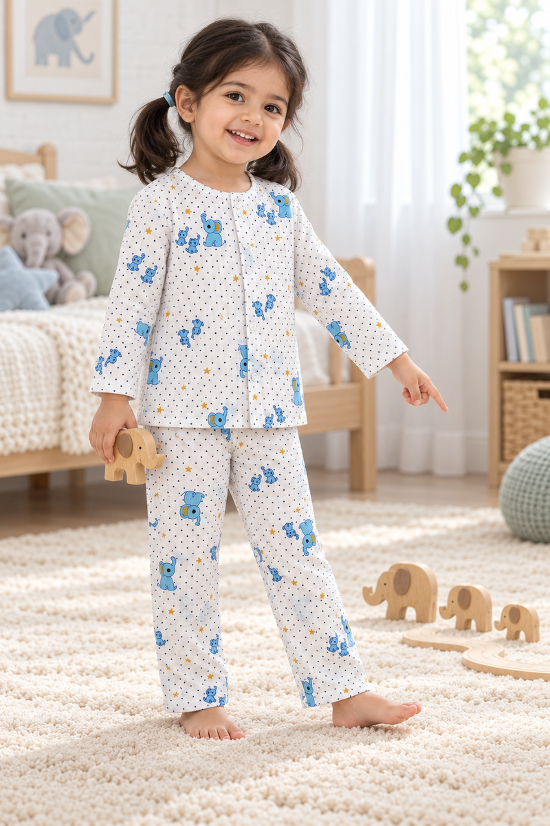 2Ellis |Full Sleeves| 120 GSM Checkered Muslin Fabric |  Soft Unisex Muslin Set for New Born to 6 Years