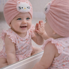 Kradyl Kroft Baby Girl Turban Cap | Stretchy Fabric | Good Fit - Pink
