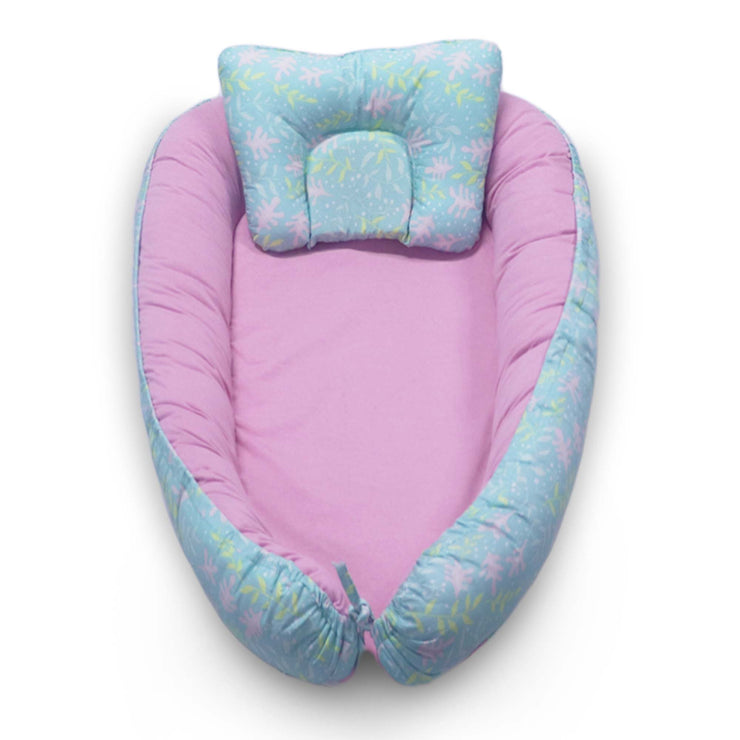 Kradyl Kroft Baby Boat Bed for Babies & Infants | Portable Baby Bedding Set with Pillow | Removable Covers | Double Side Baby Sleeping Bed | Baby Sleeping Pod (Tweety)