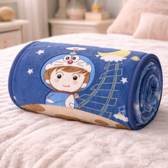Lightweight Soft Plush Velvet Fleece 2 way Printed Blanket for 1 -7 Year Olds - Astronaut