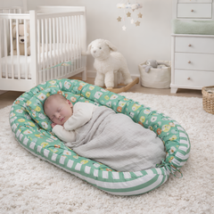 Green Panda - Baby Boat Bed for Babies & Infants | Portable Baby Bedding Set with Pillow