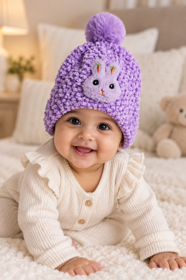 Woollen Baby Cap | 6 Months to 5 Years | Good Stretch | Snug Fit - 41