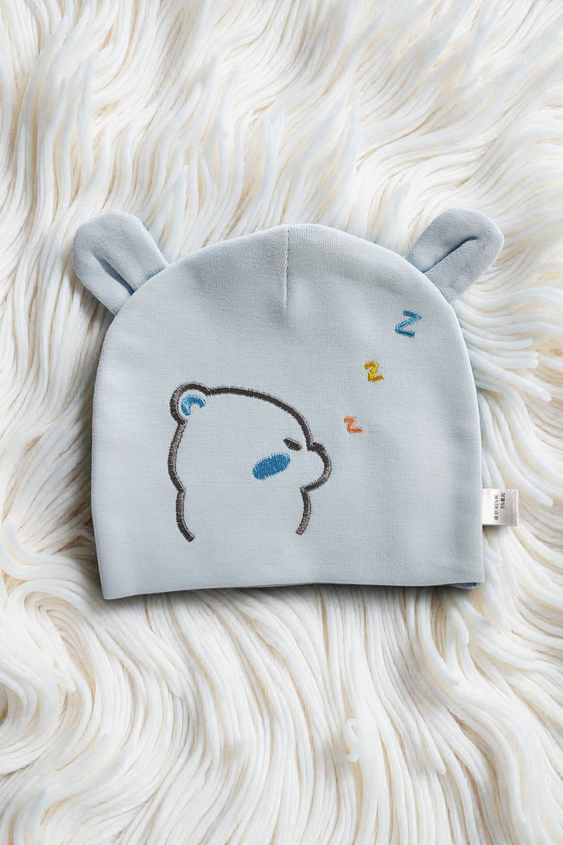 Kradyl Kroft Cotton Baby Cap | Stretchy Fabric | Good Fit - Softie Blue