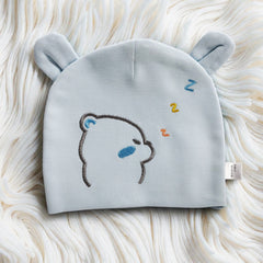 Kradyl Kroft Cotton Baby Cap | Stretchy Fabric | Good Fit - Softie Blue