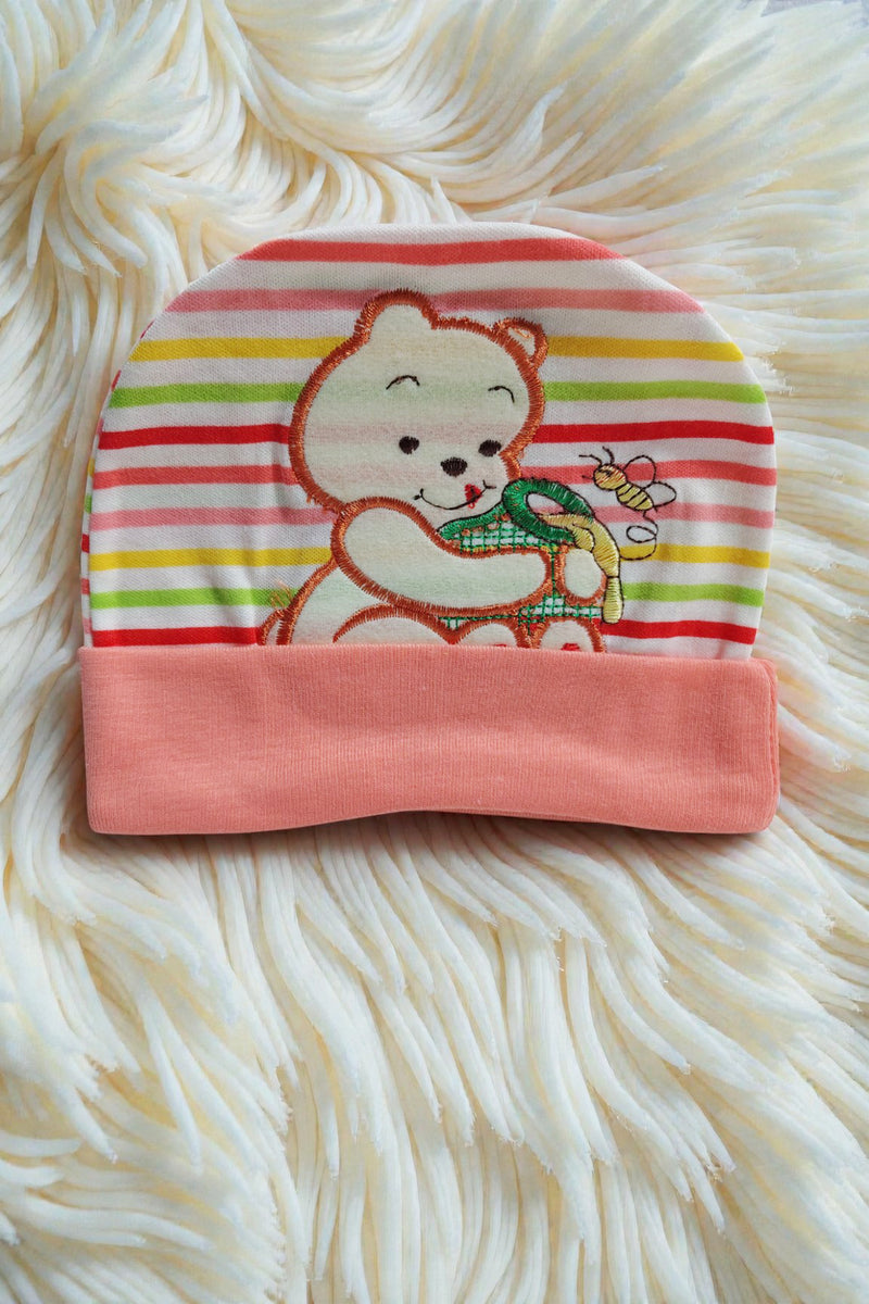 Kradyl Kroft Cotton Baby Cap | Stretchy Fabric | Good Fit - Peachy