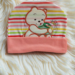 Kradyl Kroft Cotton Baby Cap | Stretchy Fabric | Good Fit - Peachy