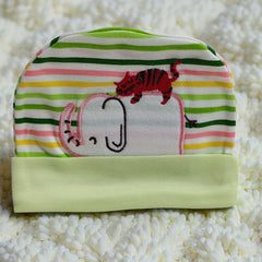 Kradyl Kroft Cotton Baby Cap | Stretchy Fabric | Good Fit - Green Elli