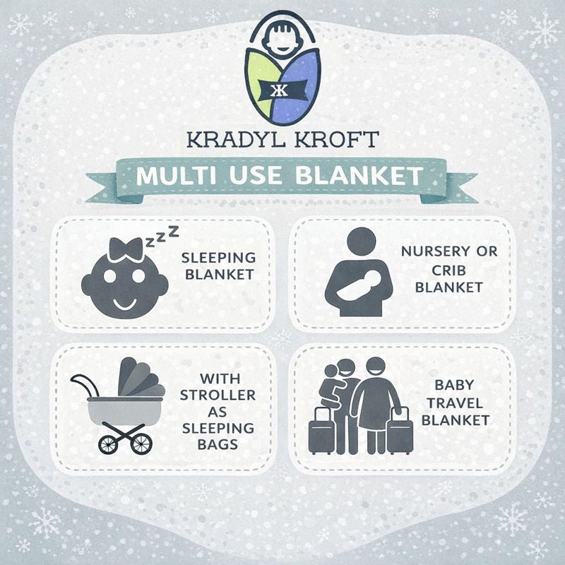 Soft Velvet Fleece Newborn Baby Embroidered Hooded Swaddle Blanket for 0-6 Months - Blue Poulet