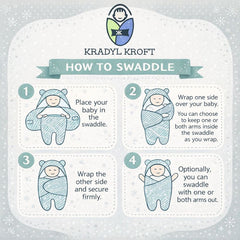 Soft Velvet Fleece Newborn Baby Embroidered Hooded Swaddle Blanket for 0-6 Months - Blue Poulet