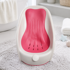 Pink Bathtub - Foldable on Stand With Silcone Cradle