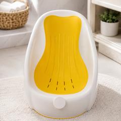 Yellow Bathtub - Foldable on Stand With Silcone Cradle