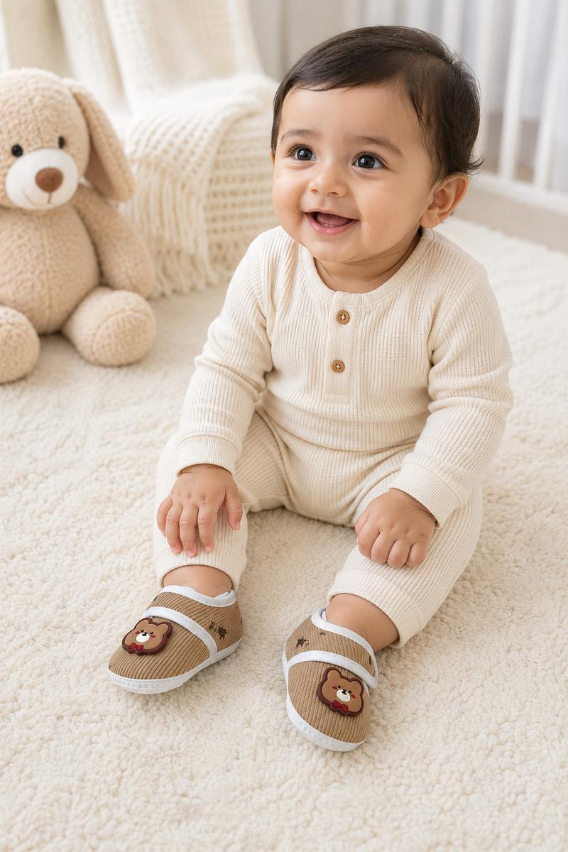 Kradyl Kroft 3-12 Months Booties with Velcro | Cute Comfortale Covers for Tiny Feet - 3
