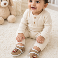 Kradyl Kroft 3-12 Months Booties with Velcro | Cute Comfortale Covers for Tiny Feet - 3