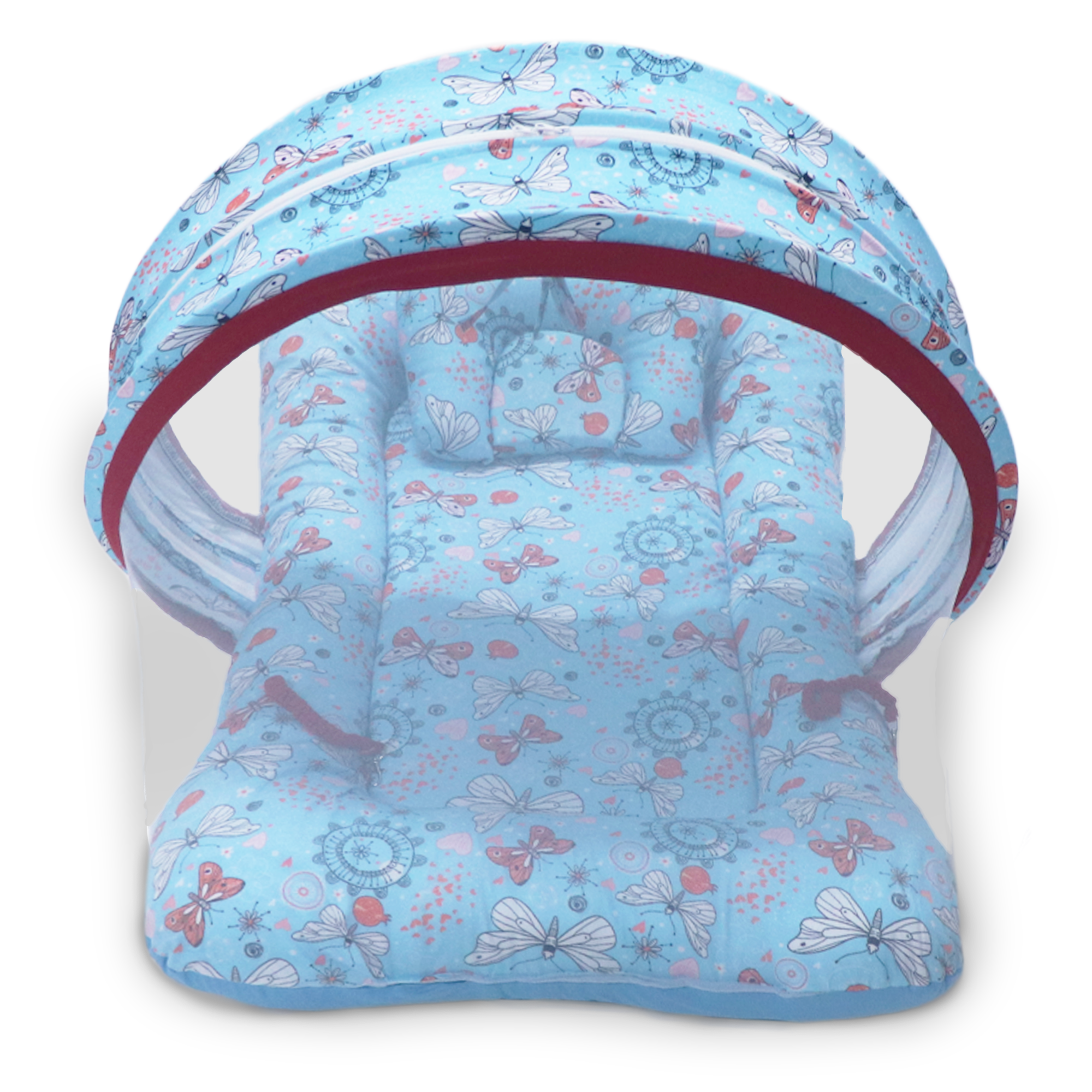 Blue Butterfly -  Kradyl Kroft Bassinet Style Mosquito Net Bedding for Infants