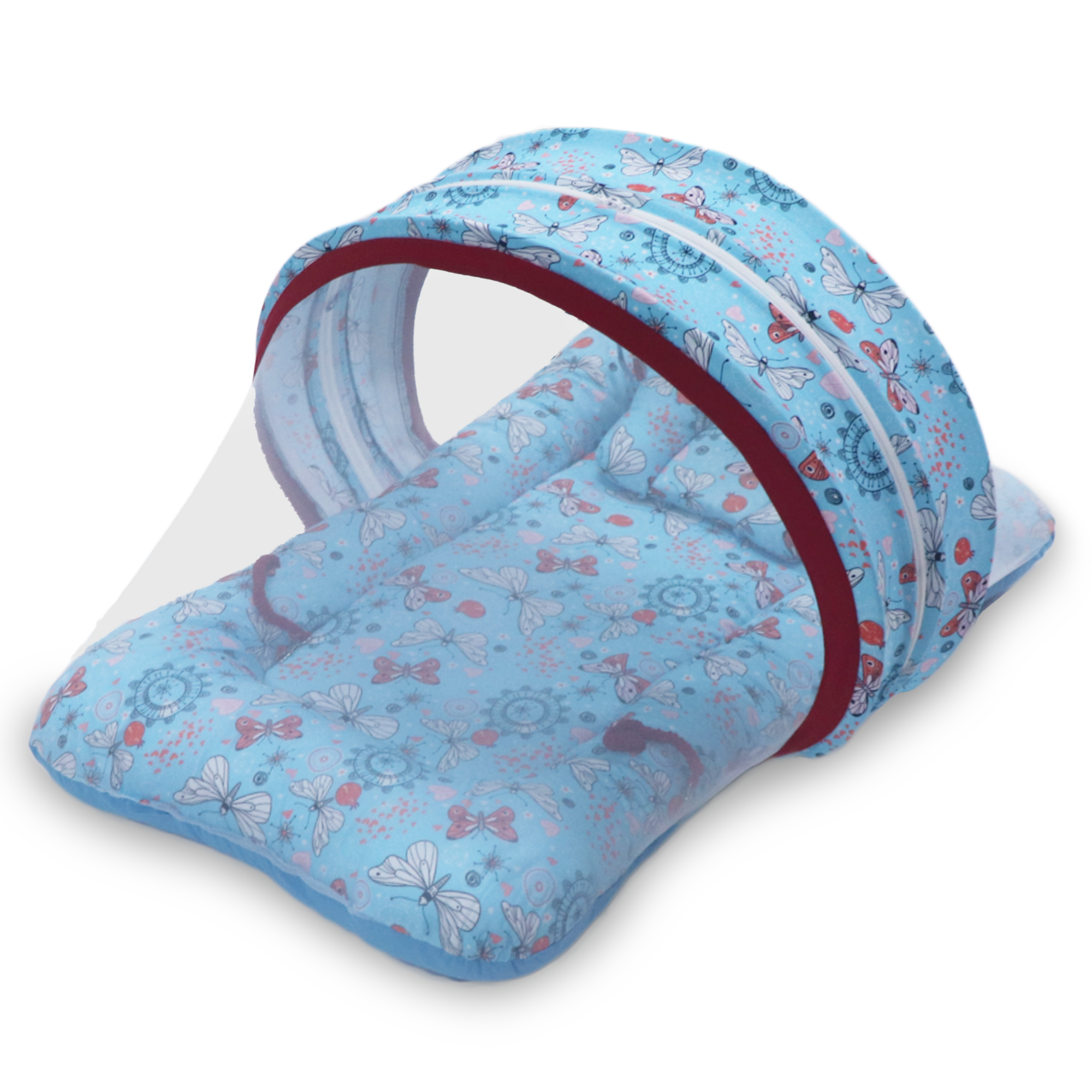 Blue Butterfly -  Kradyl Kroft Bassinet Style Mosquito Net Bedding for Infants