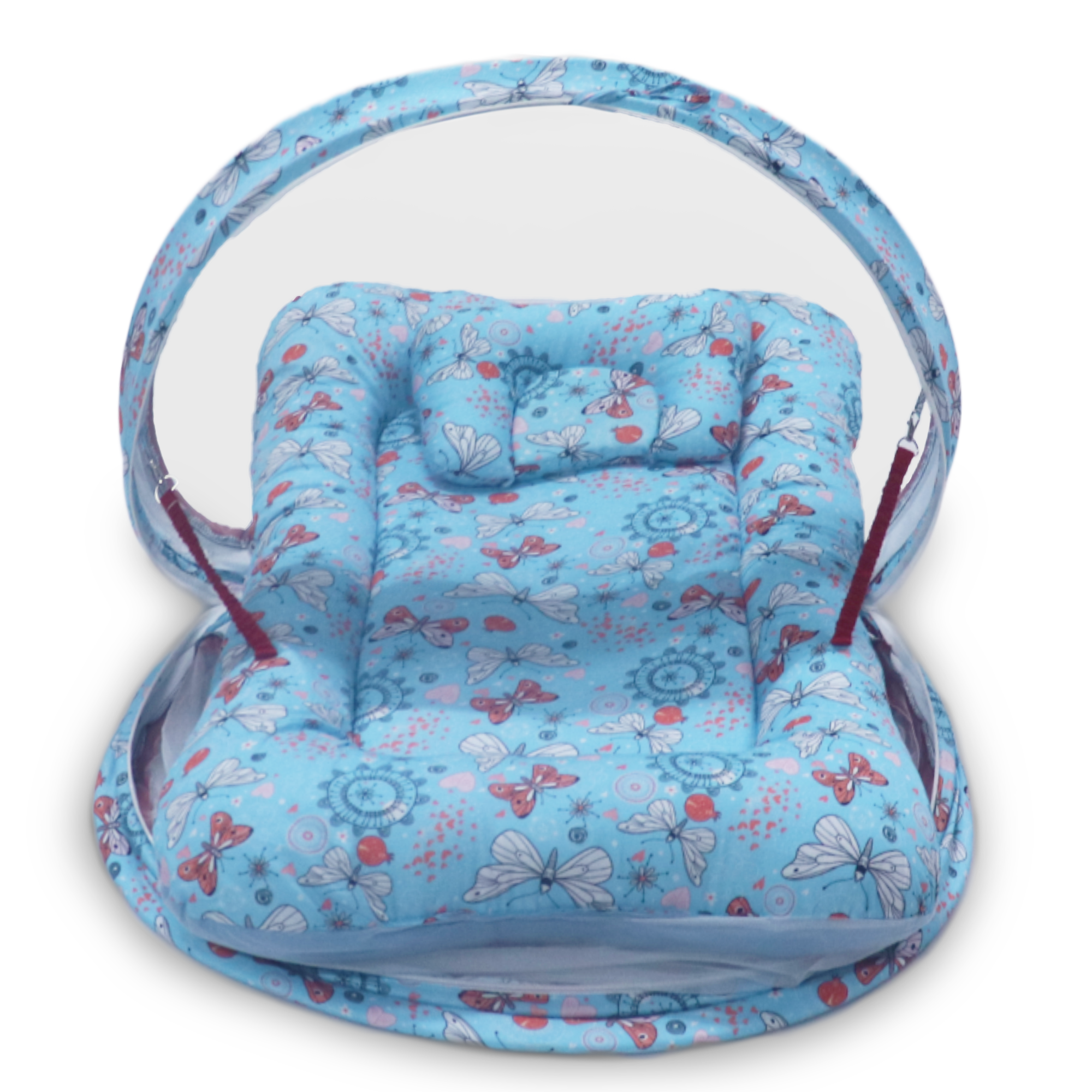 Blue Butterfly -  Kradyl Kroft Bassinet Style Mosquito Net Bedding for Infants