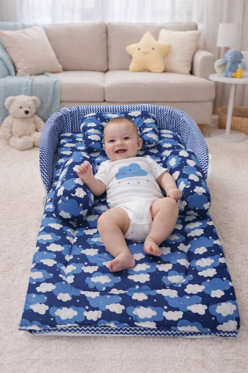 Blue Cloud 5 Pc Bed in a Bag Set for Infants