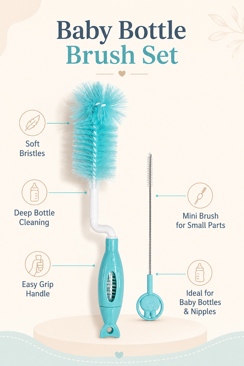 Kradyl Kroft Bottle Brush with Straw Cleaner