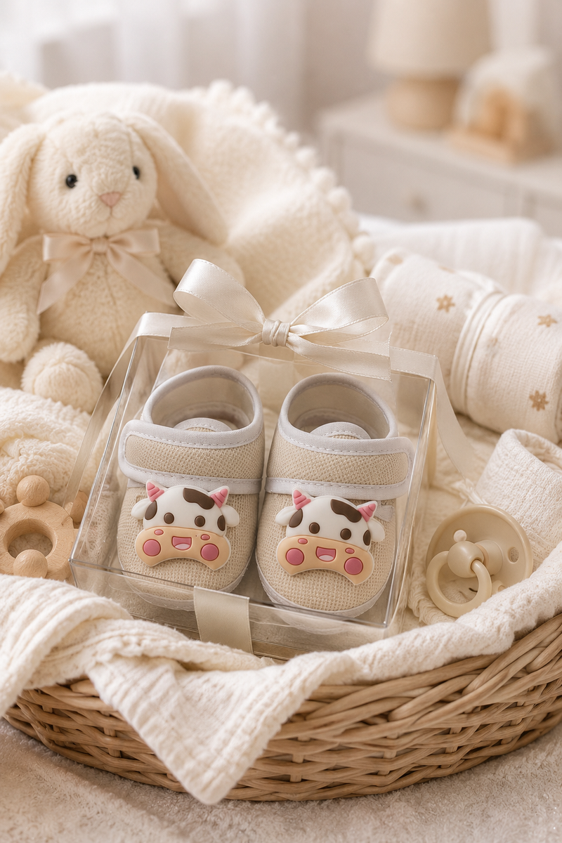 Kradyl Kroft 3-12 Months Booties with Velcro | Cute Comfortale Covers for Tiny Feet - 1