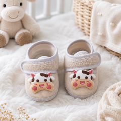 Kradyl Kroft 3-12 Months Booties with Velcro | Cute Comfortale Covers for Tiny Feet - 1