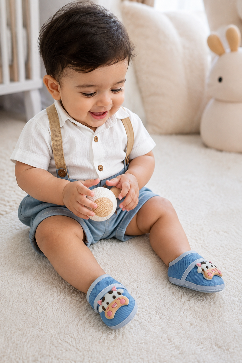 Kradyl Kroft 3-12 Months Booties with Velcro | Cute Comfortale Covers for Tiny Feet - 2